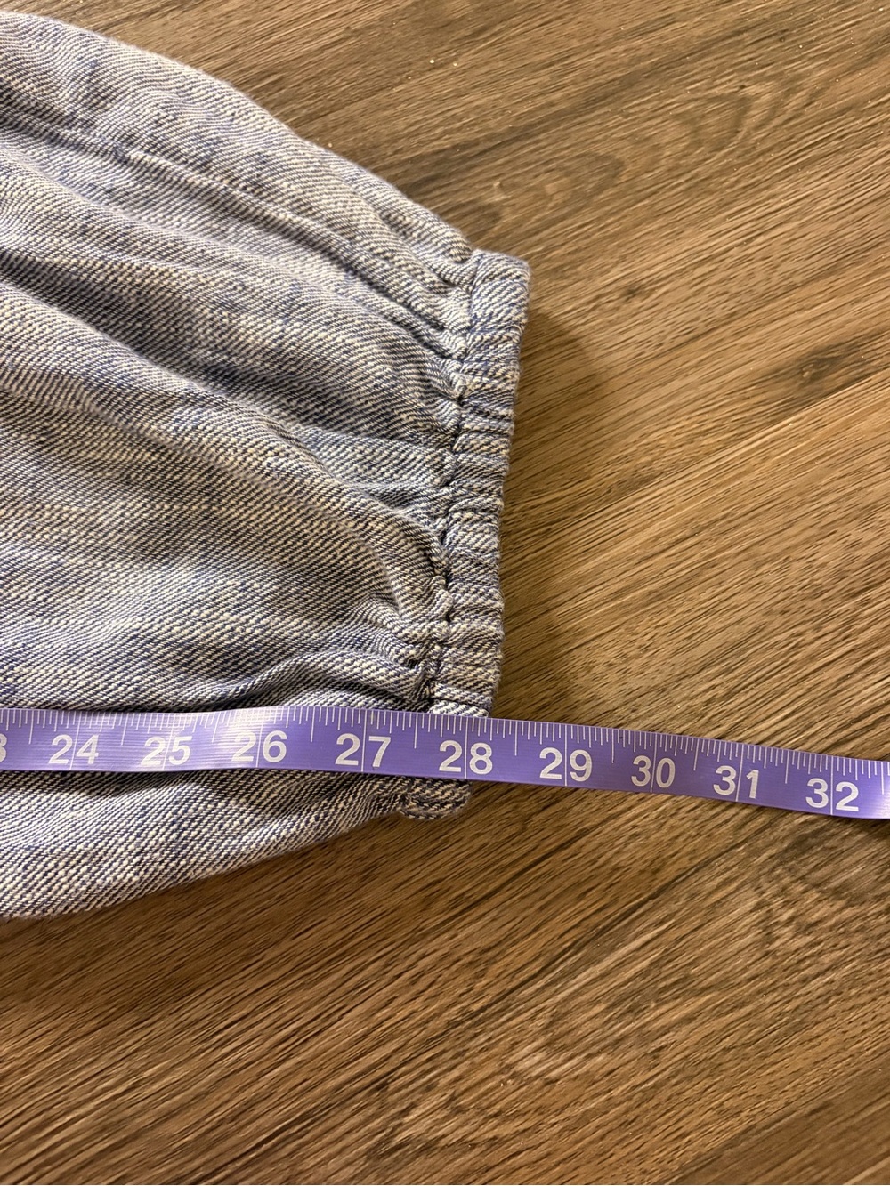 Anthropologie Wide-Leg Drawstring Hem Pants in Heathered Gray - Picture 9 of 13